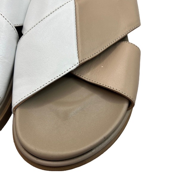 ALOHAS Marshmallow Bicolor Sandal In Stone Beige + Bright White Size 40 - Picture 5 of 11